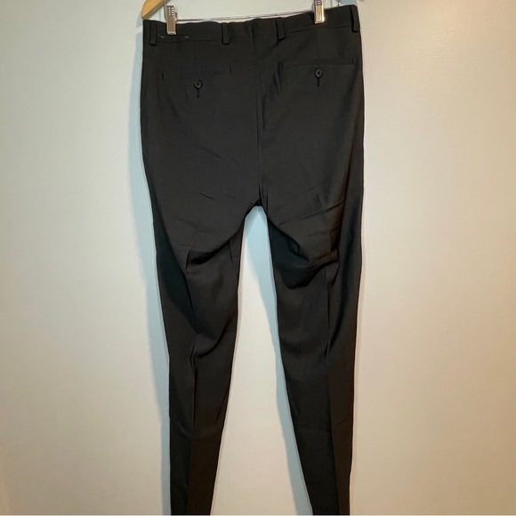 Kenneth Cole Reaction Black print dress pants Size 33x40(raw hem) NWOT - Picture 6 of 7